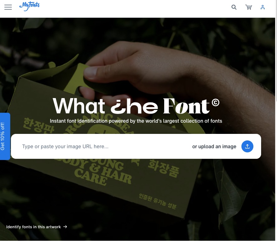 Nhập URL ảnh hoặc tải ảnh có chứa font chữ mà bạn muốn tìm