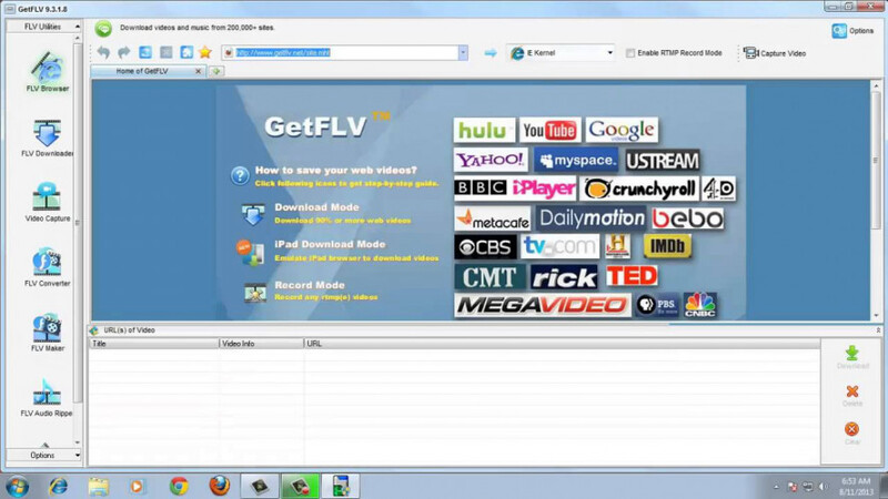 GetFLV hỗ trợ người dùng download trên web từ nhiều nguồn