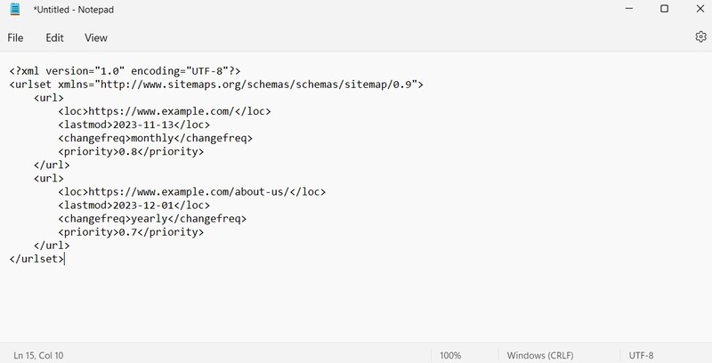 Tạo sitemap xml thủ công