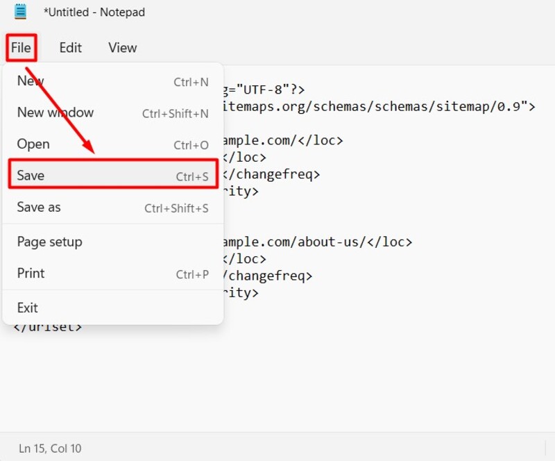 Tạo sitemap xml thủ công