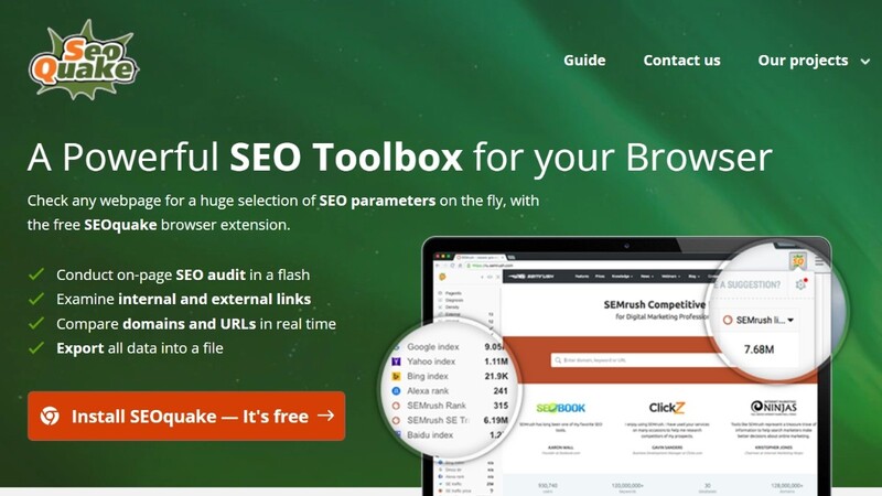 SEOQuake là một extension tiện lợi, giúp người dùng nhanh chóng kiểm tra Onpage của bất kỳ trang web nào