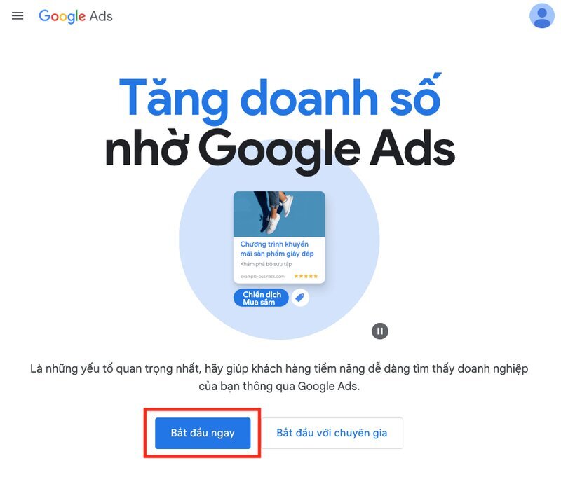 Hướng dẫn tạo tài khoản Google Ads