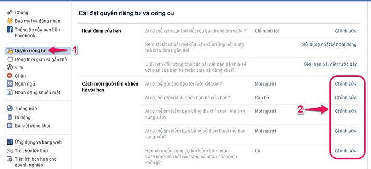 Chặn spam trên facebook